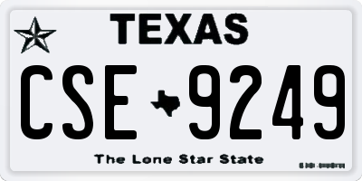 TX license plate CSE9249