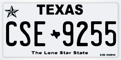 TX license plate CSE9255
