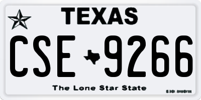 TX license plate CSE9266
