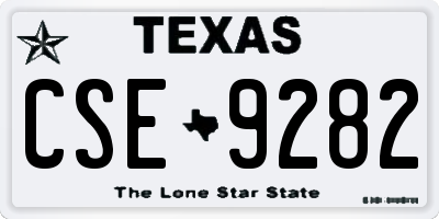 TX license plate CSE9282