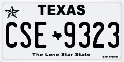 TX license plate CSE9323
