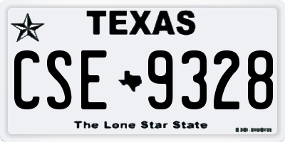 TX license plate CSE9328