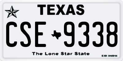 TX license plate CSE9338