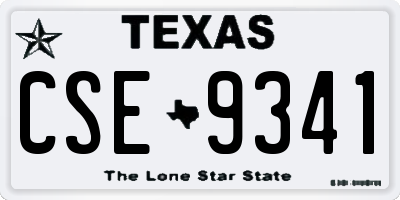 TX license plate CSE9341