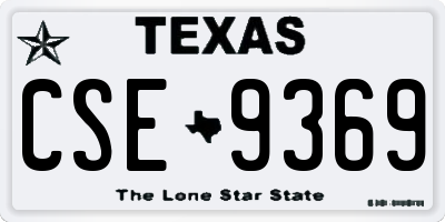 TX license plate CSE9369