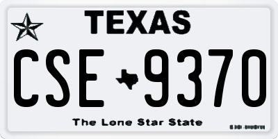 TX license plate CSE9370