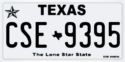 TX license plate CSE9395
