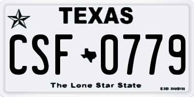 TX license plate CSF0779