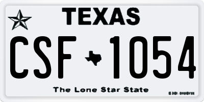 TX license plate CSF1054