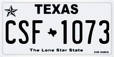 TX license plate CSF1073
