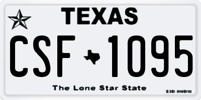 TX license plate CSF1095