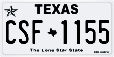 TX license plate CSF1155