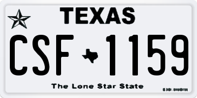 TX license plate CSF1159