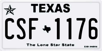 TX license plate CSF1176