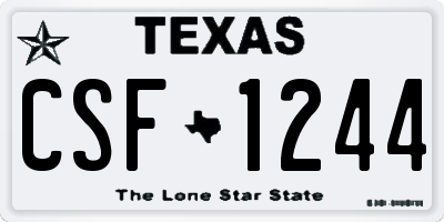 TX license plate CSF1244