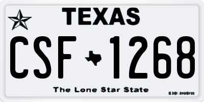 TX license plate CSF1268