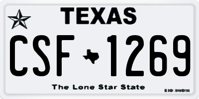 TX license plate CSF1269