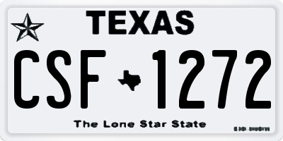 TX license plate CSF1272