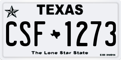 TX license plate CSF1273