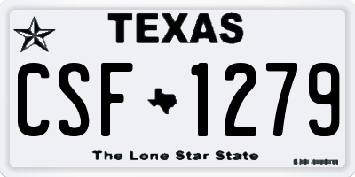 TX license plate CSF1279