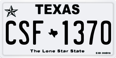 TX license plate CSF1370