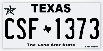 TX license plate CSF1373