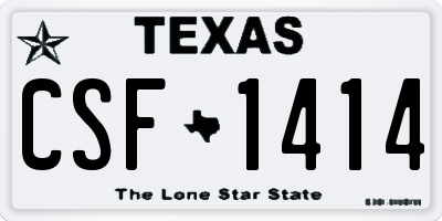 TX license plate CSF1414