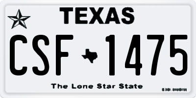 TX license plate CSF1475
