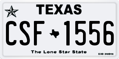 TX license plate CSF1556