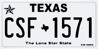 TX license plate CSF1571