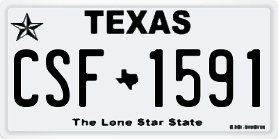 TX license plate CSF1591