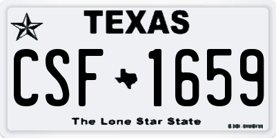 TX license plate CSF1659
