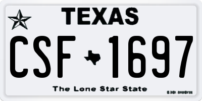 TX license plate CSF1697