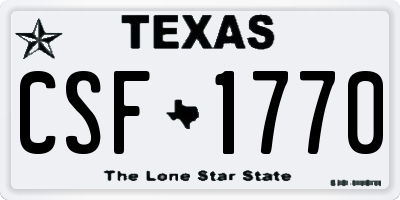 TX license plate CSF1770