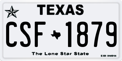 TX license plate CSF1879