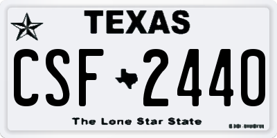 TX license plate CSF2440