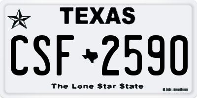 TX license plate CSF2590