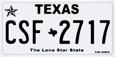 TX license plate CSF2717