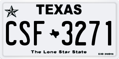 TX license plate CSF3271