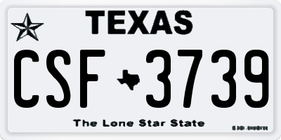 TX license plate CSF3739