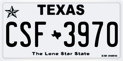 TX license plate CSF3970