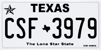 TX license plate CSF3979