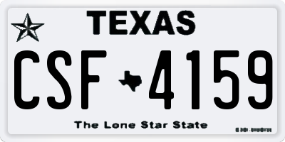 TX license plate CSF4159