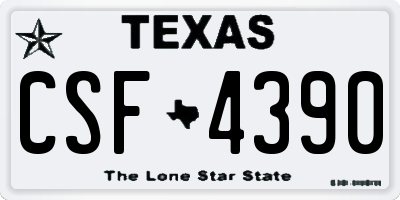 TX license plate CSF4390
