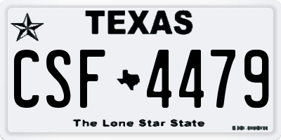 TX license plate CSF4479