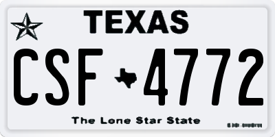 TX license plate CSF4772