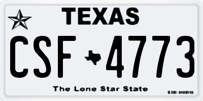 TX license plate CSF4773