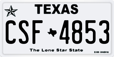TX license plate CSF4853