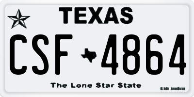 TX license plate CSF4864