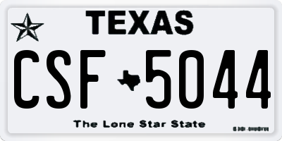 TX license plate CSF5044